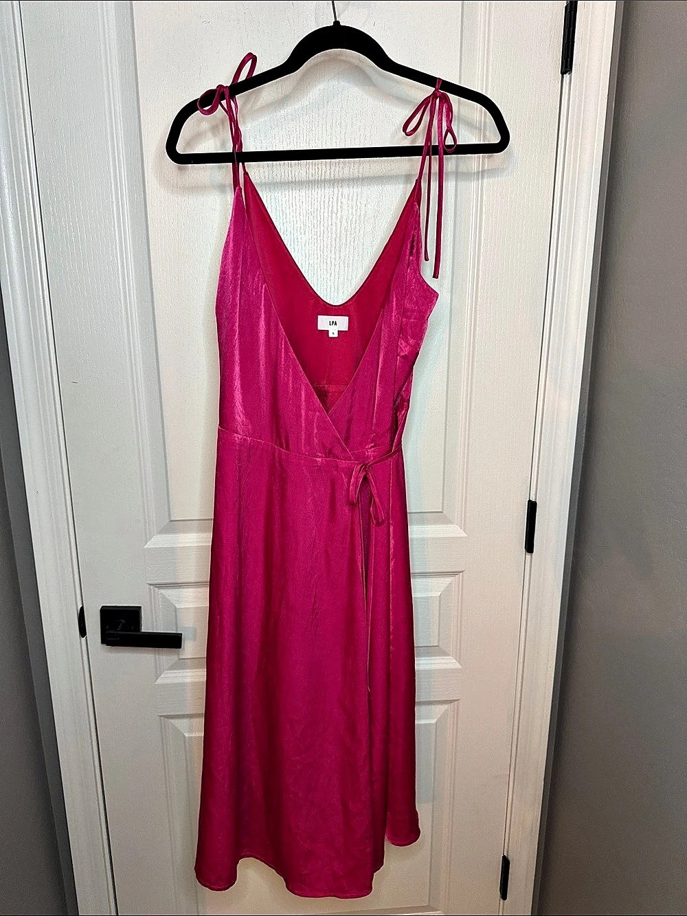LPA Pink Maxi Wrap Dress Size Small Like New